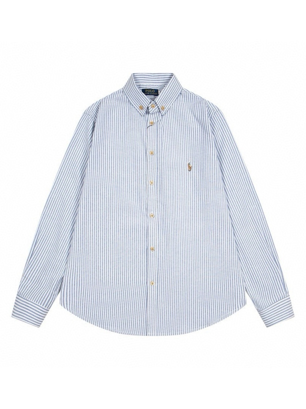 Polo by Ralph Lauren Light Blue & White Striped Oxford Shirt
